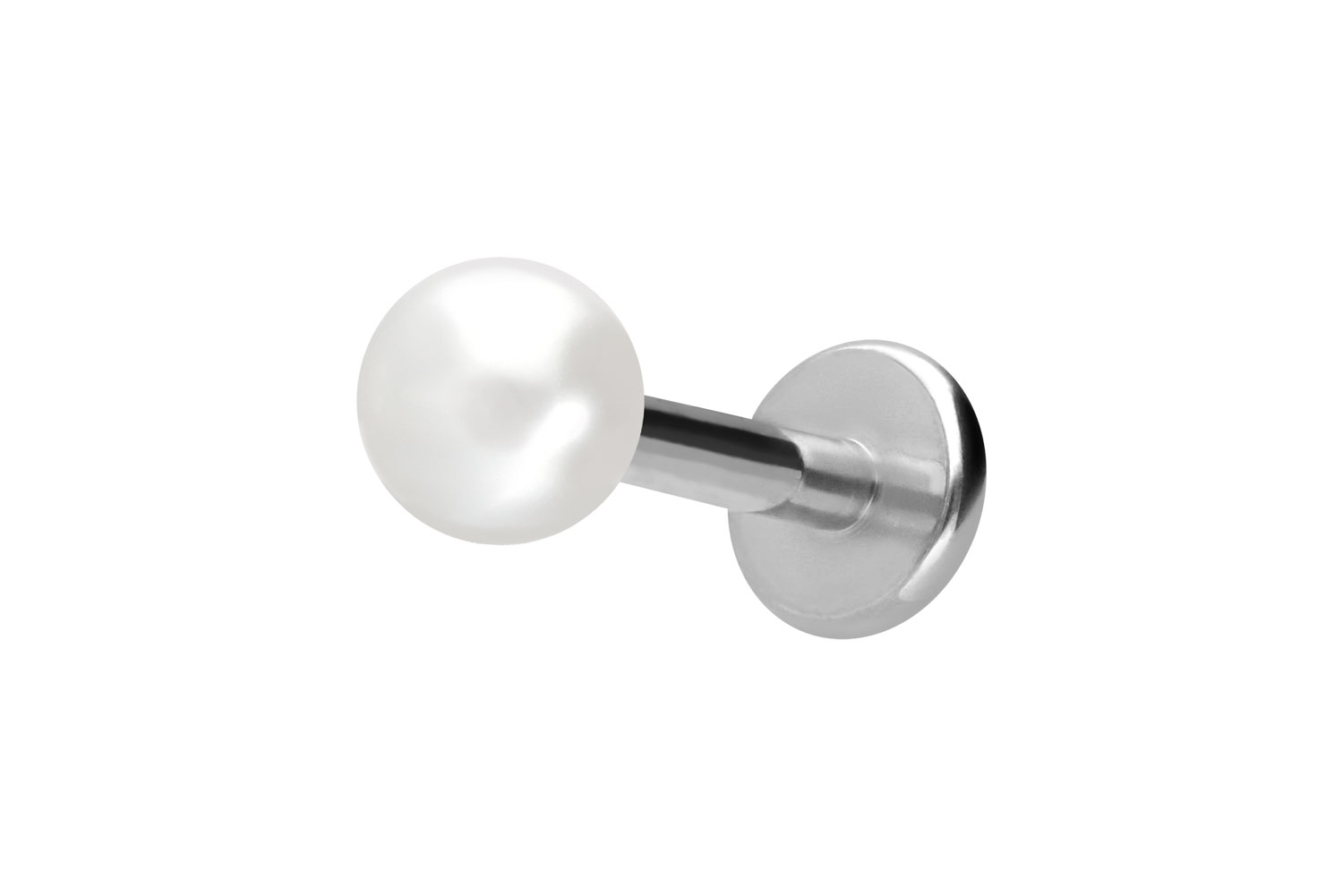 Titan Labret Piercing mit Innengewinde SYNTHETISCHE PERLE